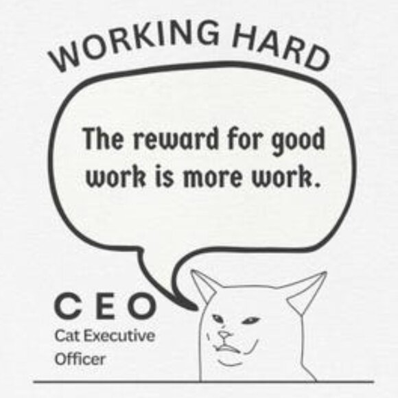 Funny Sarcastic CEO Cat Unisex Heavy Cotton Tee - Picture 2 of 4